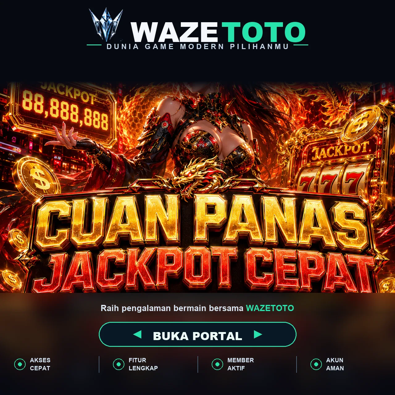 Banner resmi WAZETOTO untuk panduan pola spin slot gacor dan maxwin di gerbang wap